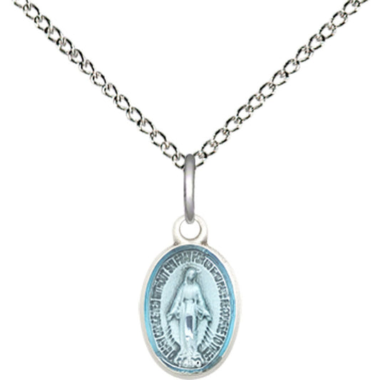 Sterling Silver Miraculous Pendant - 0702EMSS