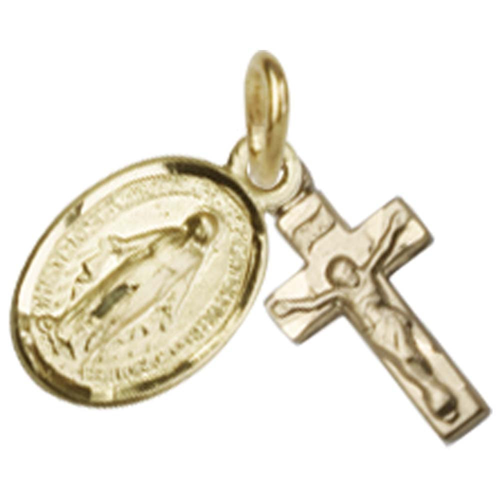 14kt Gold Miraculous Pendant - 0702MSETG