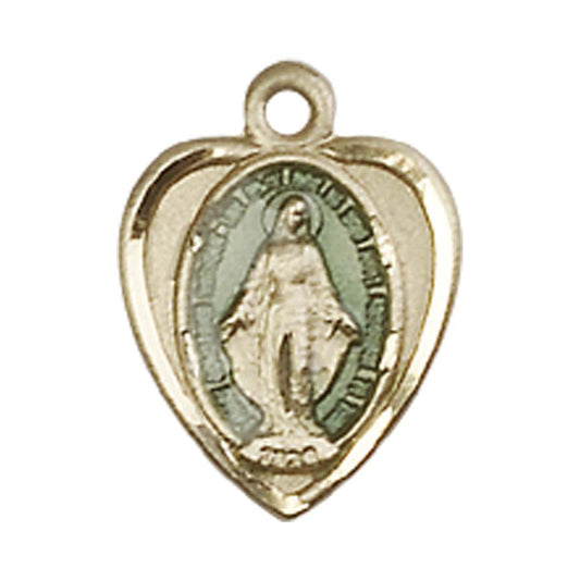 14kt Gold Miraculous Pendant - 0706EMKT