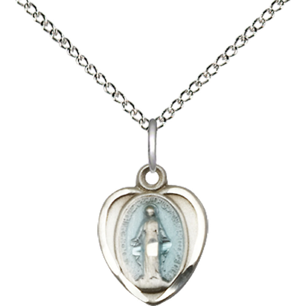 Sterling Silver Miraculous Pendant - 0706EMSS