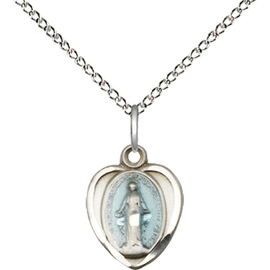Sterling Silver Miraculous Pendant - 0706EMSS