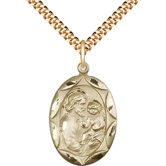 Gold Filled Saint Joseph Pendant - 0801KGF