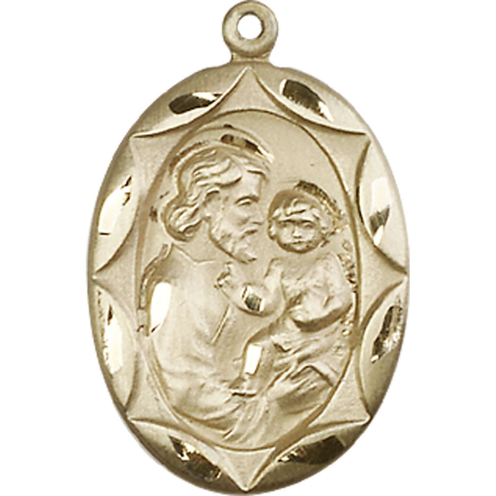 14kt Gold Saint Joseph Pendant - 0801KKT