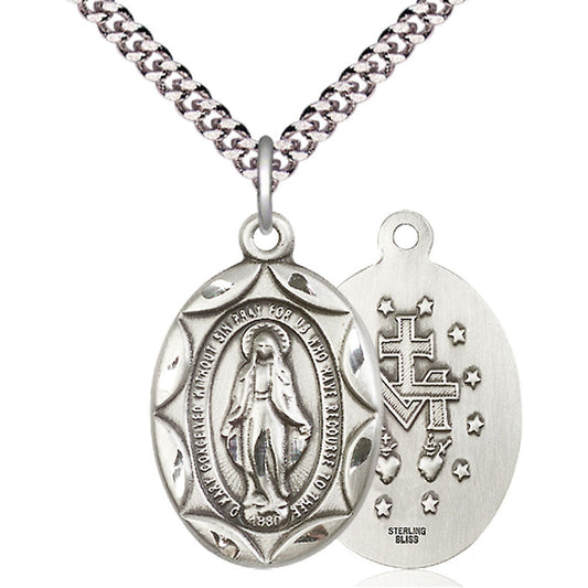 Sterling Silver Miraculous Pendant - 0801MSS