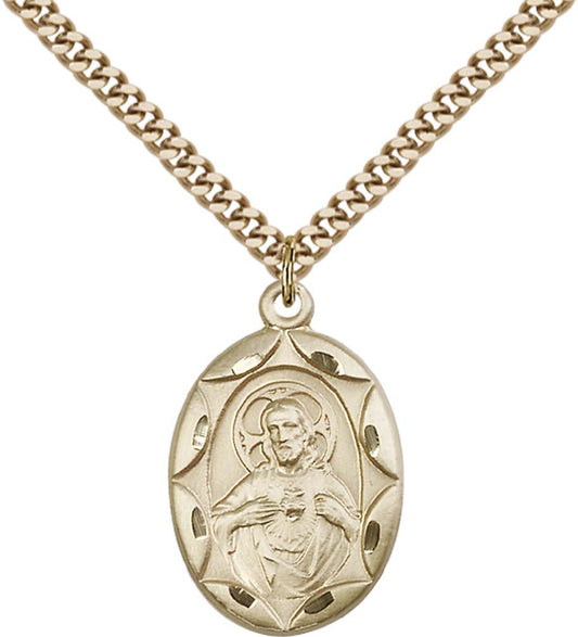 Gold Filled Scapular Pendant - 0801SGF