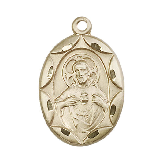 14kt Gold Scapular Pendant - 0801SKT