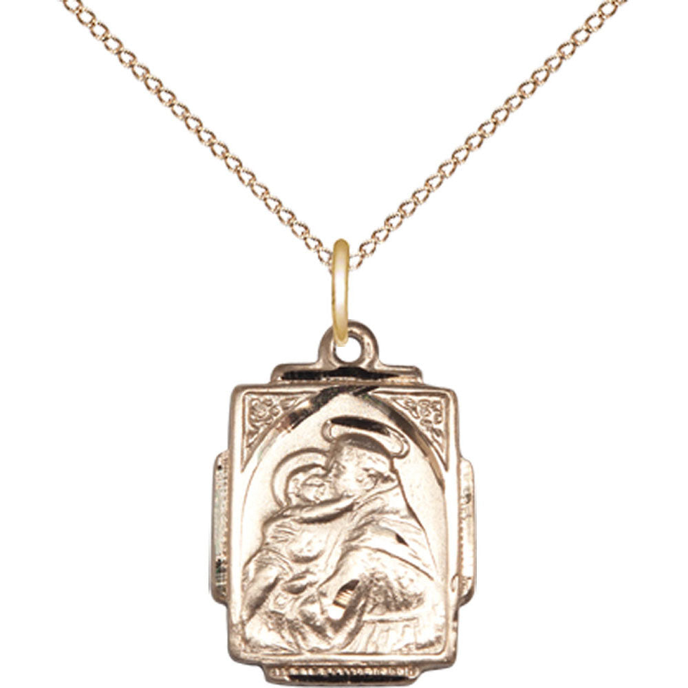 Gold Filled Saint Anthony Pendant - 0804DGF