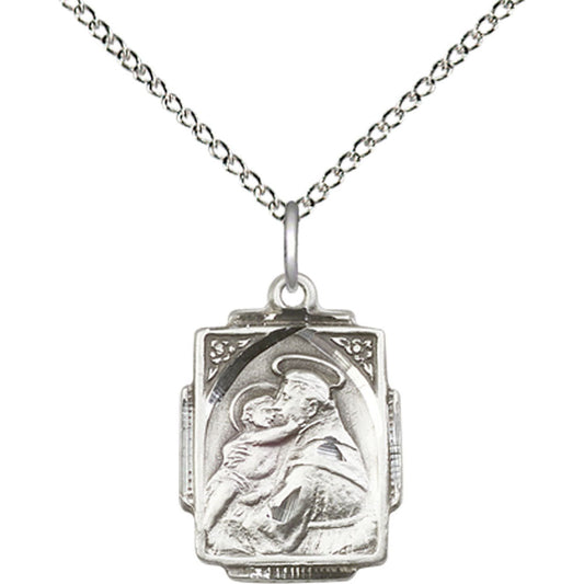 Sterling Silver Saint Anthony Pendant - 0804DSS