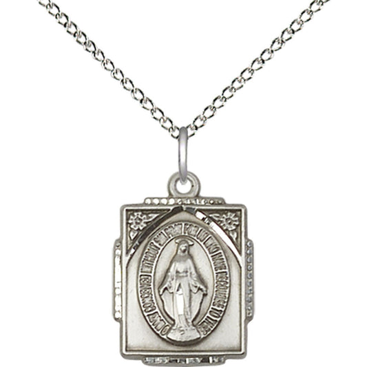 Sterling Silver Miraculous Pendant - 0804MSS