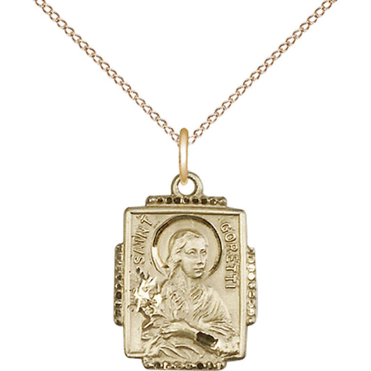 Gold Filled Saint Maria Goretti Pendant - 0804QGF