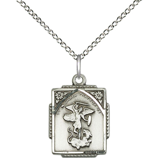 Sterling Silver Saint Michael the Archangel Pendant - 0804RSS