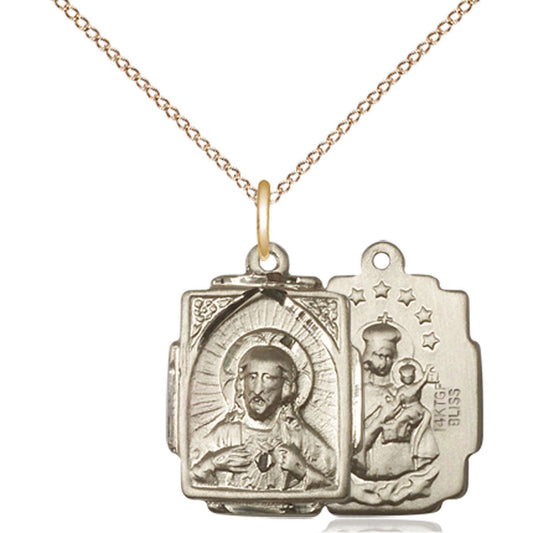 Gold Filled Scapular Pendant - 0804SGF
