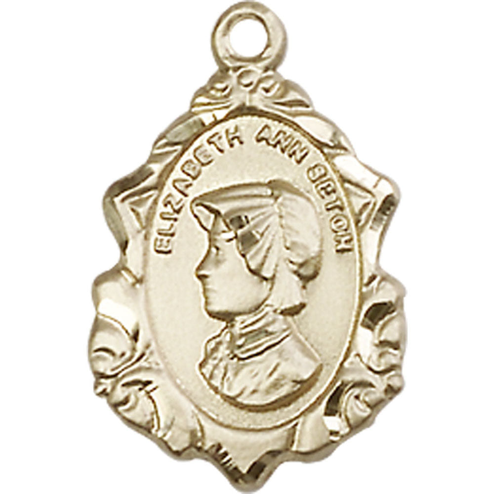 14kt Gold Saint Elizabeth Ann Seton Pendant - 0813KT