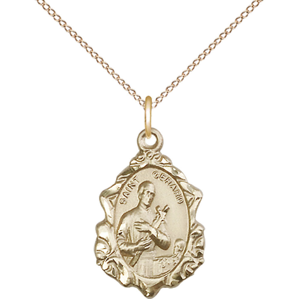 Gold Filled Saint Gerard Pendant - 0822GGF