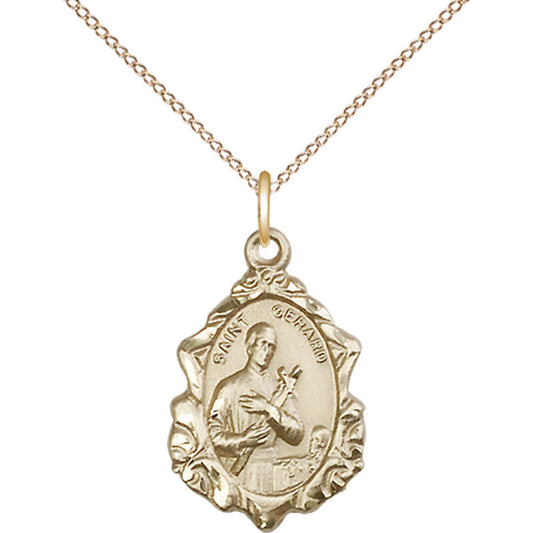 Gold Filled Saint Gerard Pendant - 0822GGF