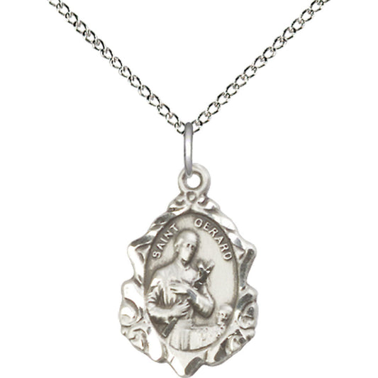 Sterling Silver Saint Gerard Pendant - 0822GSS