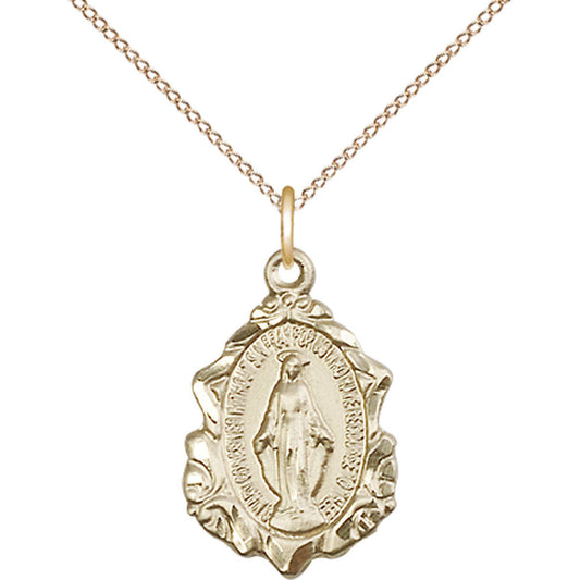 Gold Filled Miraculous Pendant - 0822MGF