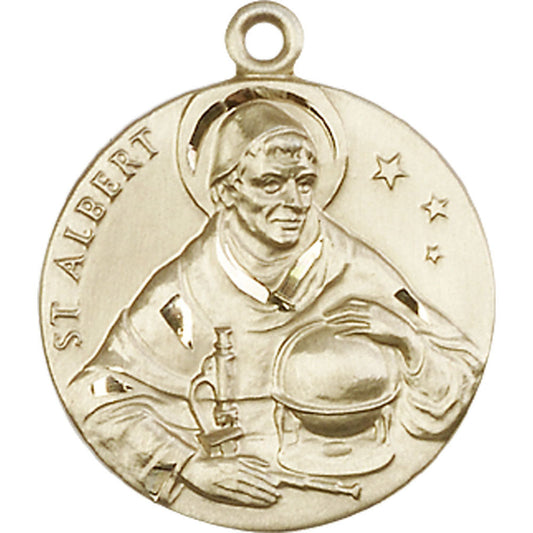 14kt Gold Saint Albert the Great Pendant - 0832KT