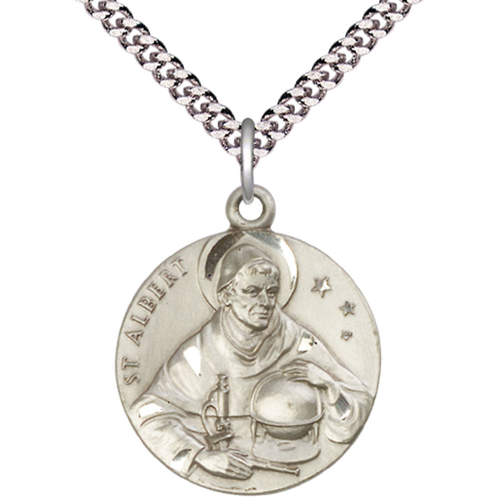 Sterling Silver Saint Albert the Great Pendant - 0832SS