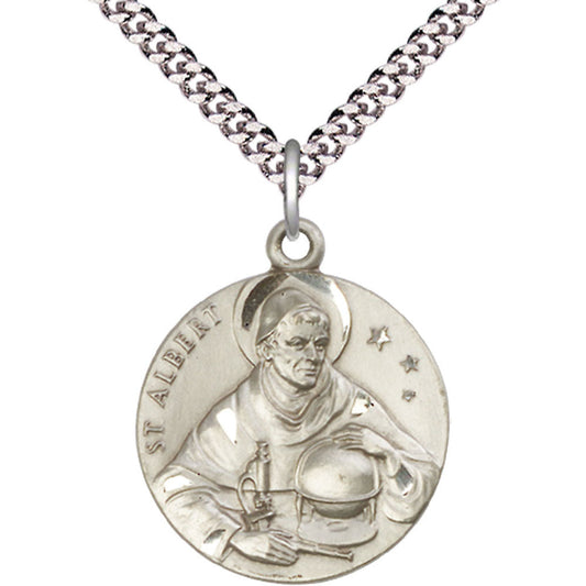 Sterling Silver Saint Albert the Great Pendant - 0832SS