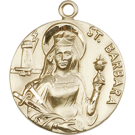 14kt Gold Saint Barbara Pendant - 0834KT