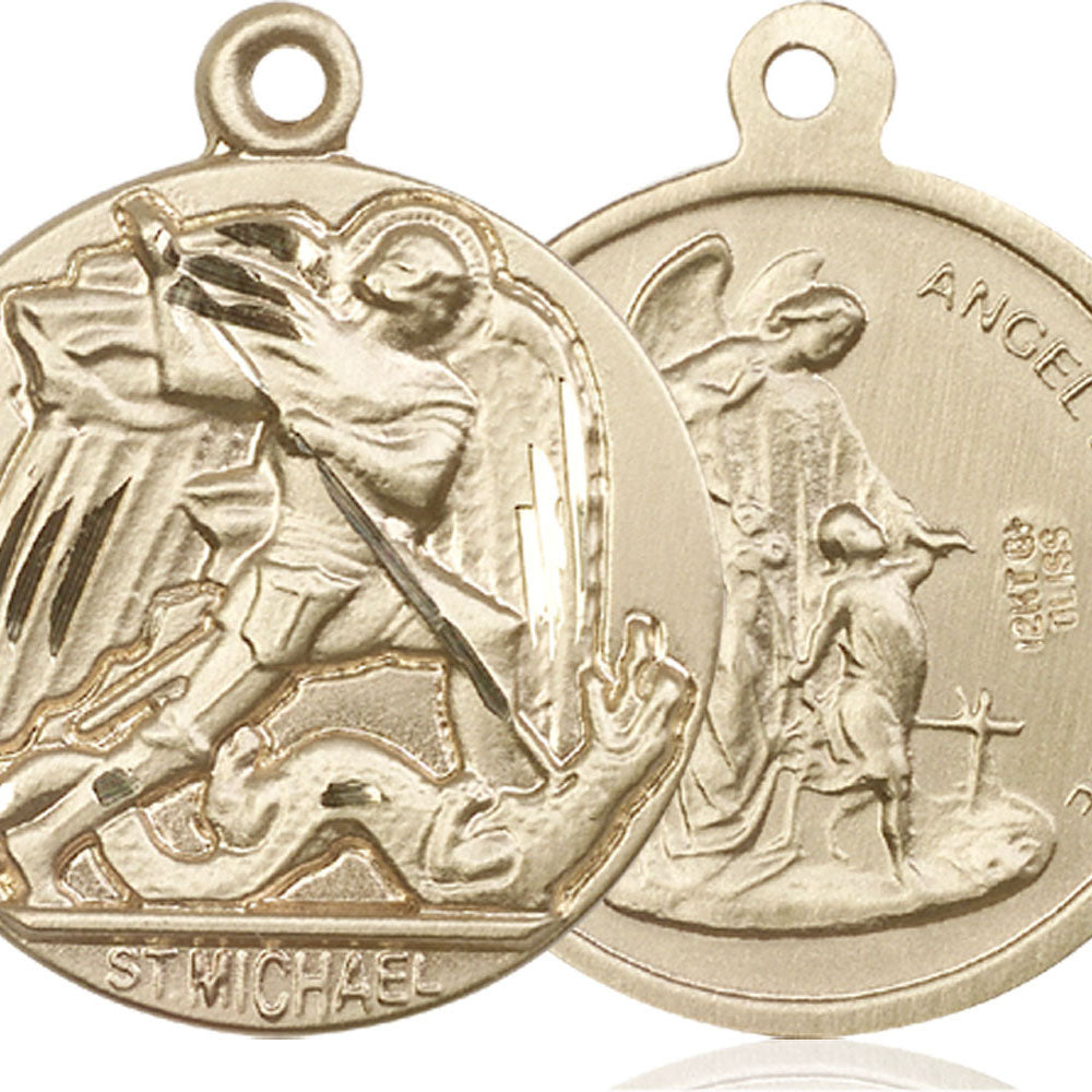 14kt Gold Saint Michael the Archangel Pendant - 0841KT