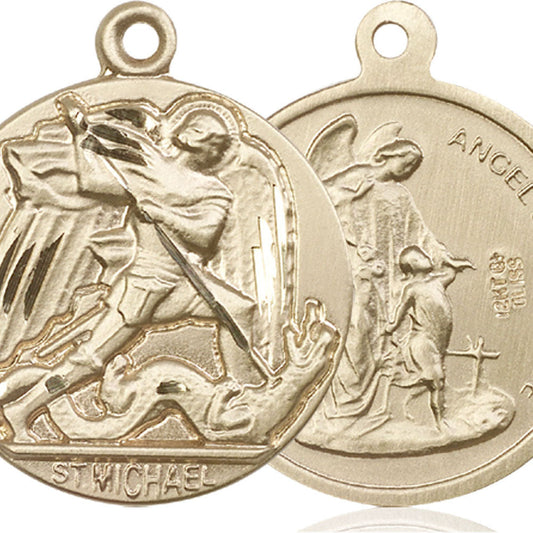 14kt Gold Saint Michael the Archangel Pendant - 0841KT