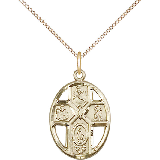 Gold Filled 5-Way / Holy Spirit Pendant - 0880GF