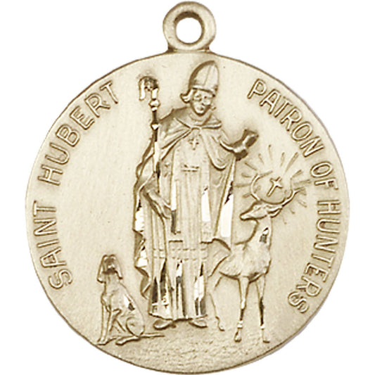 14kt Gold Saint Hubert of Liege Pendant - 0893KT