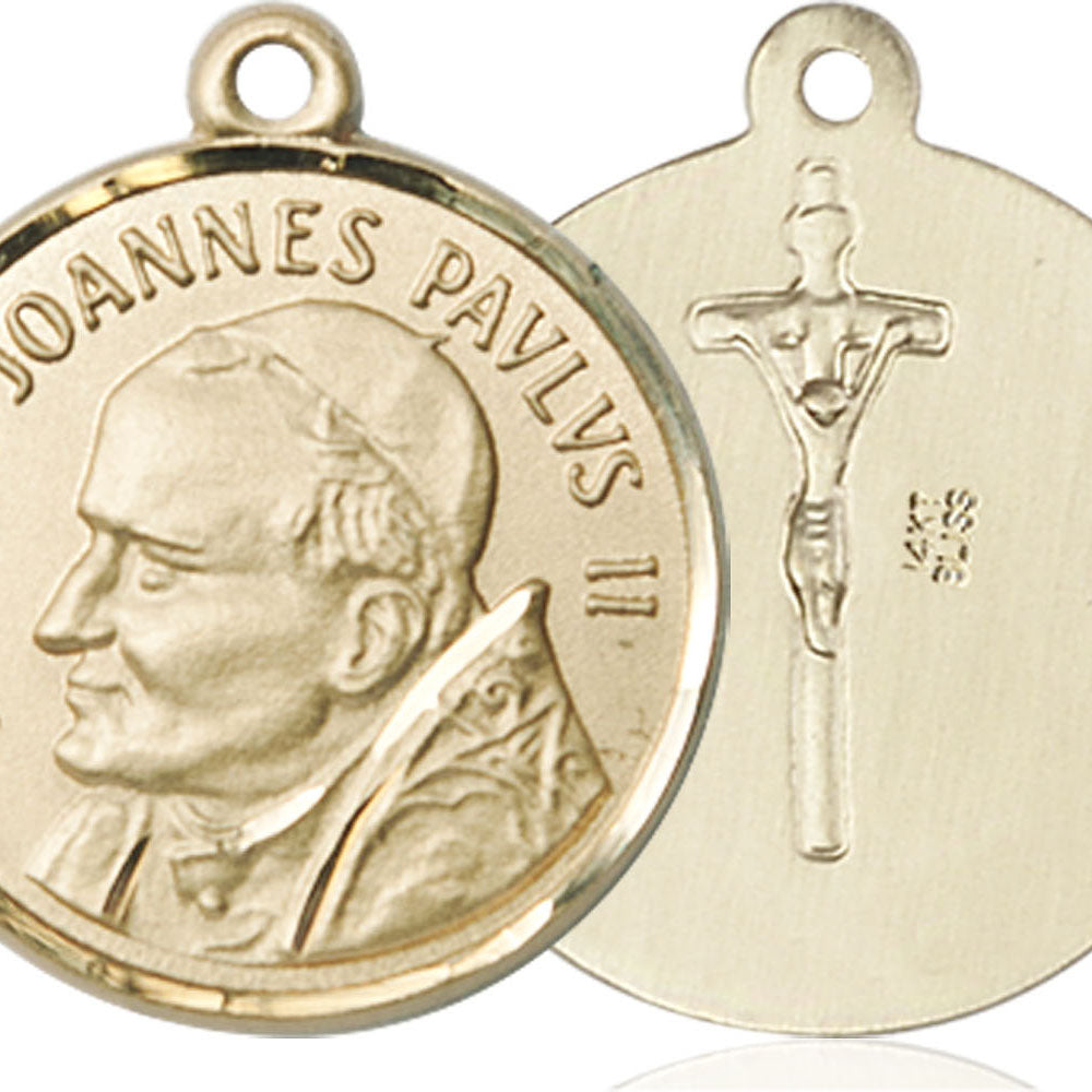 14kt Gold Saint John Paul II Pendant - 1009KT