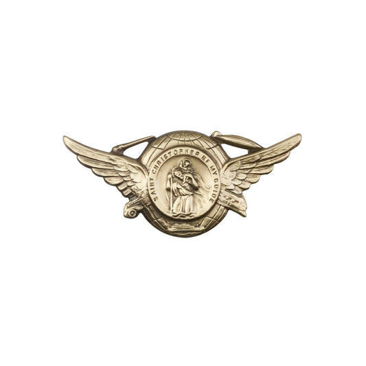 Antique Gold St. Christopher Visor Clip - 1018VG