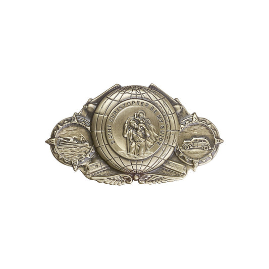 Antique Gold St. Christopher Visor Clip - 1019VG
