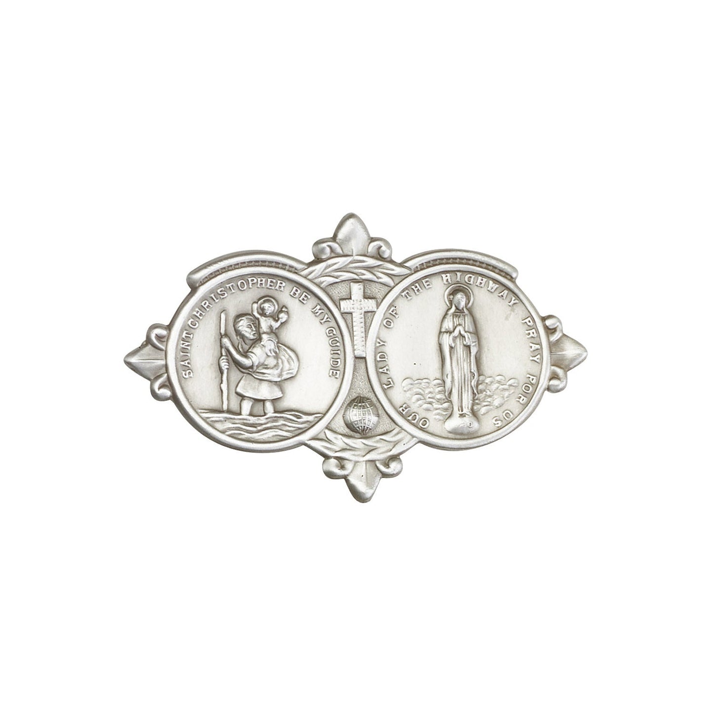 Antique Silver O/L of the Highway Visor Clip - 1024V