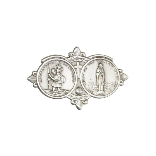 Antique Silver O/L of the Highway Visor Clip - 1024V