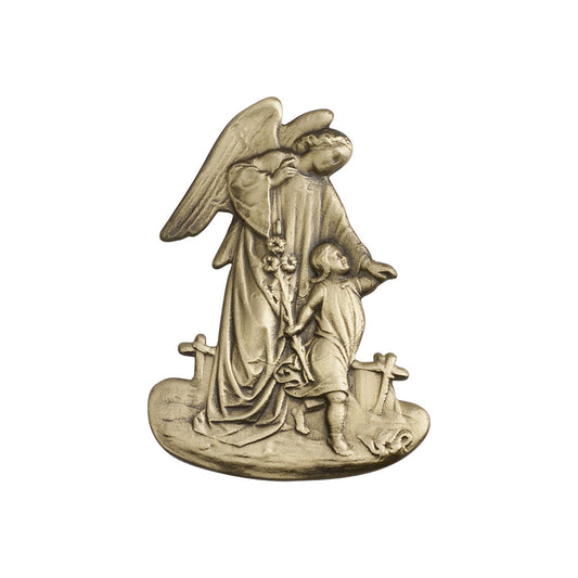 Antique Gold Guardian Angel Visor Clip - 1029VG