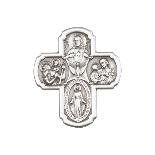 Antique Silver 4-Way Visor Clip - 1040V