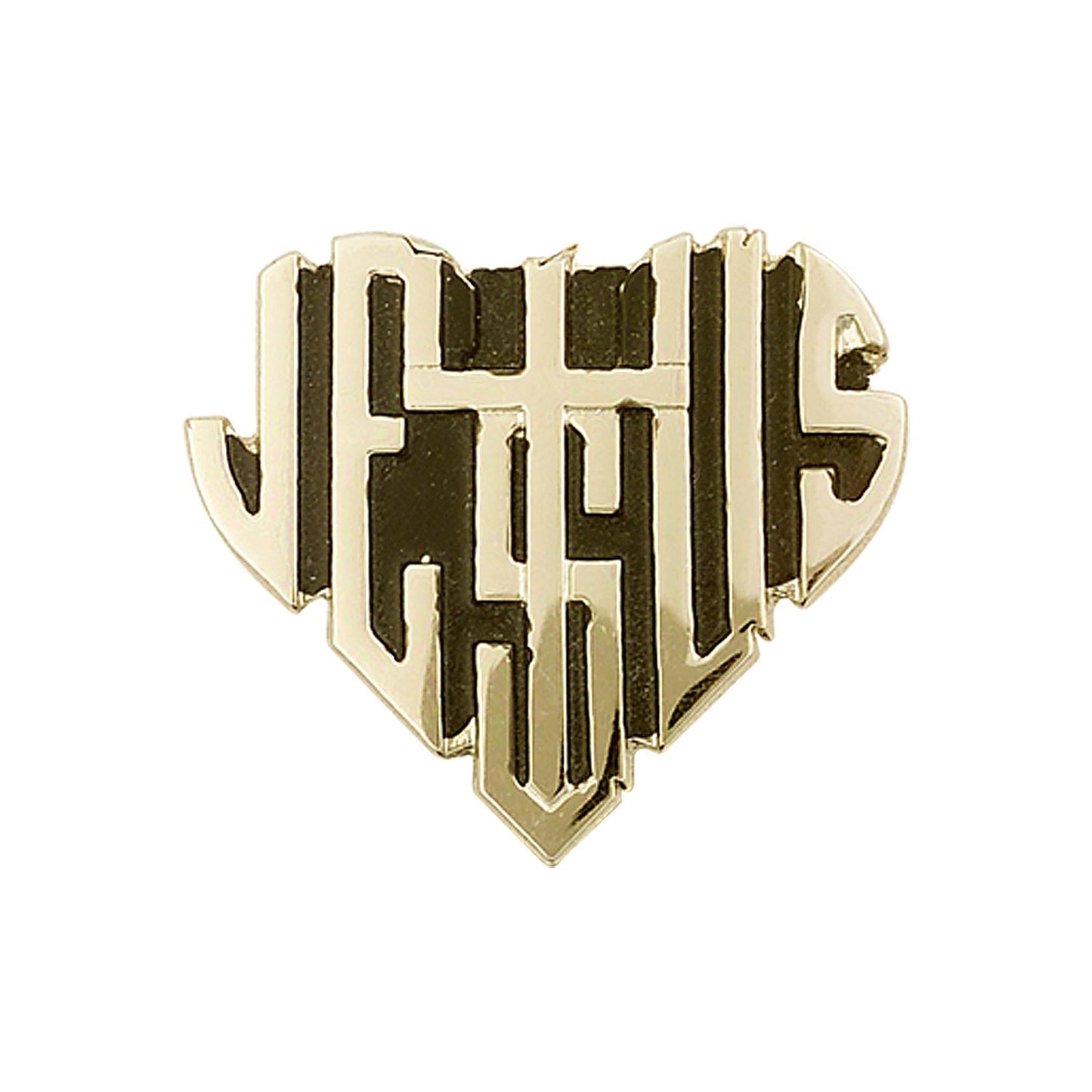 Antique Gold Jesus / Heart Visor Clip - 1044VG