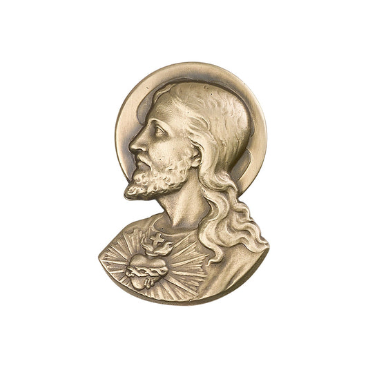 Antique Gold Sacred Heart Visor Clip - 1050VG