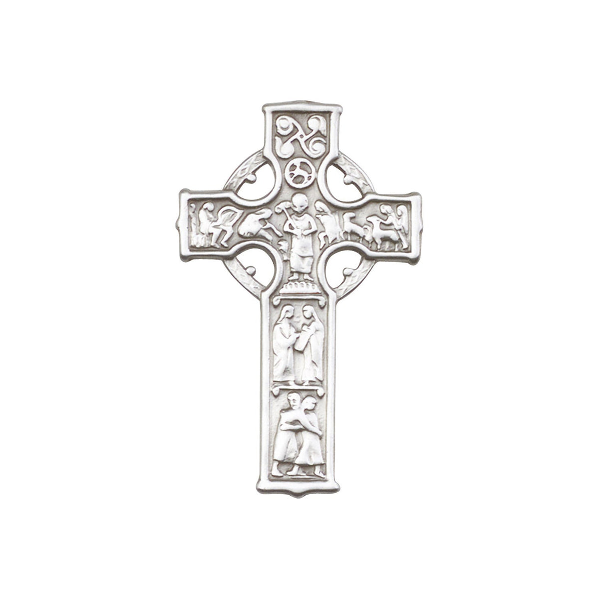 Antique Silver Celtic Cross Visor Clip - 1056V