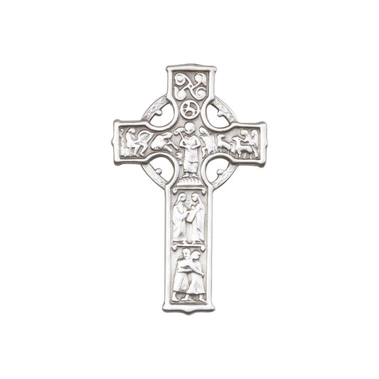 Antique Silver Celtic Cross Visor Clip - 1056V