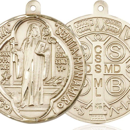 14kt Gold Saint Benedict Pendant - 1057KT
