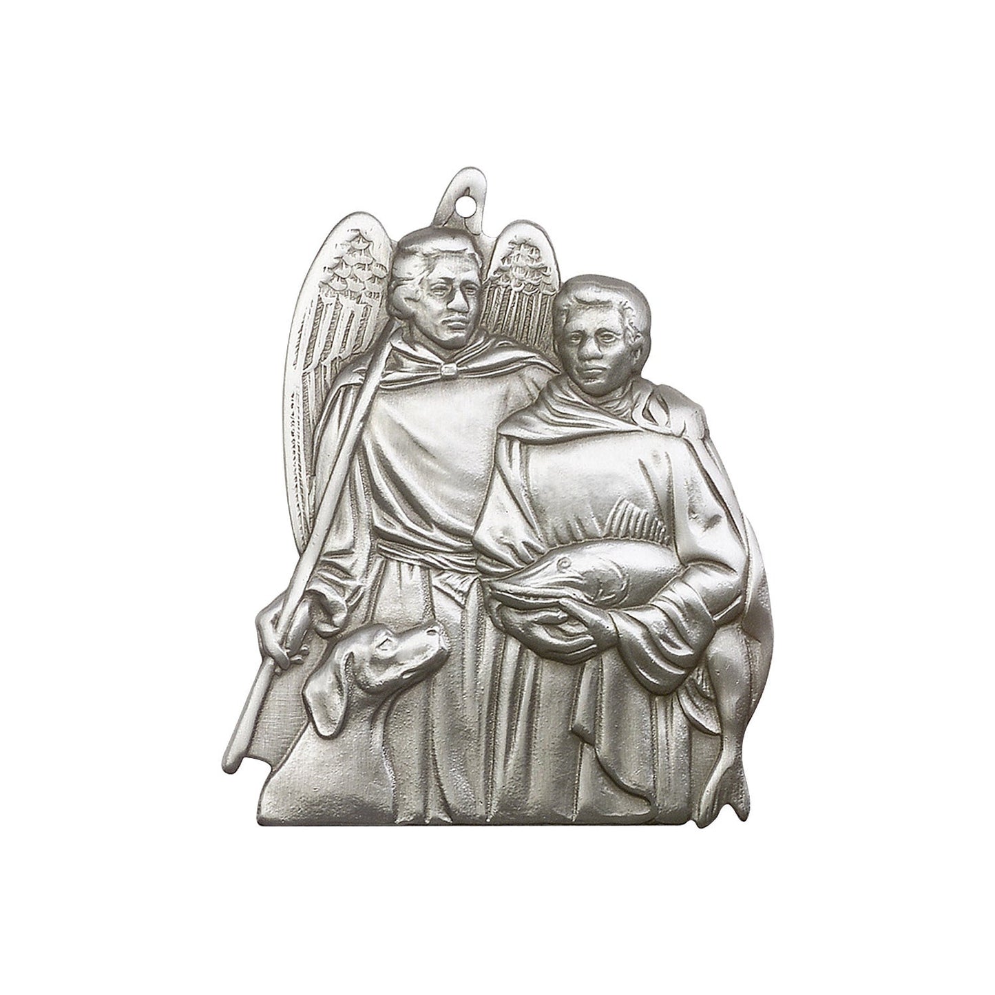 Antique Silver St. Raphael Visor Clip - 1058V