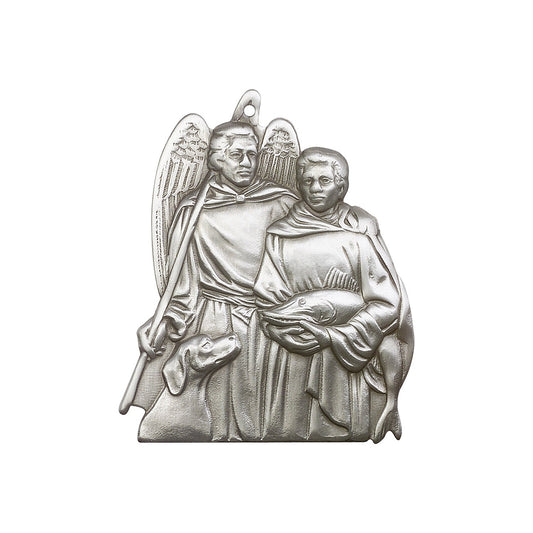 Antique Silver St. Raphael Visor Clip - 1058V