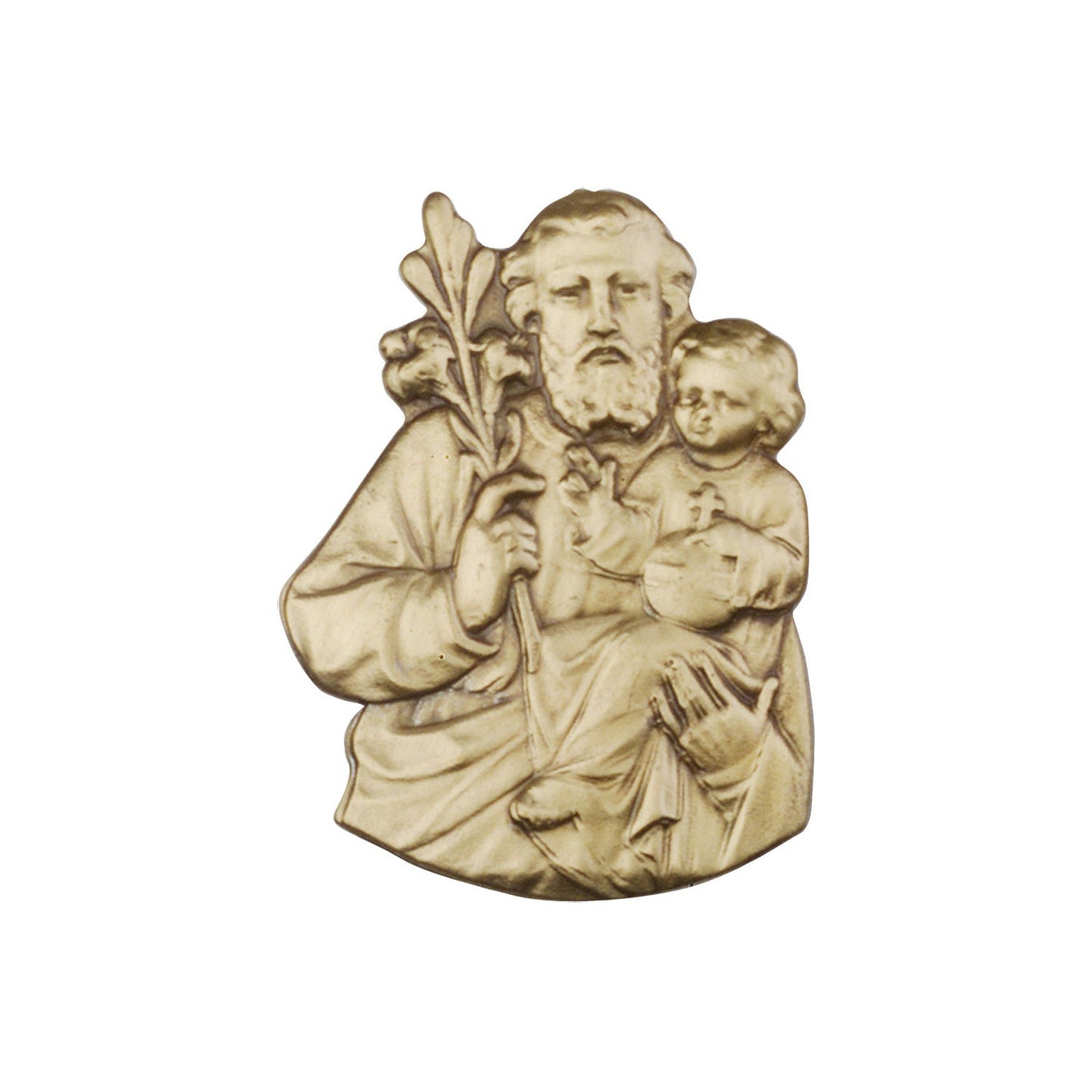 Antique Gold St. Joseph Visor Clip - 1059VG