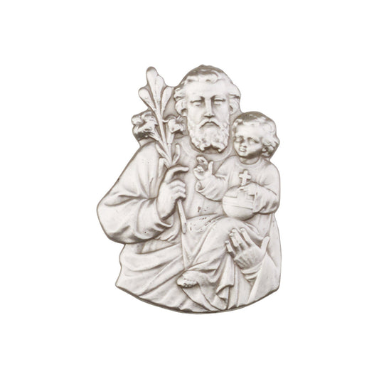Antique Silver St. Joseph Visor Clip - 1059V