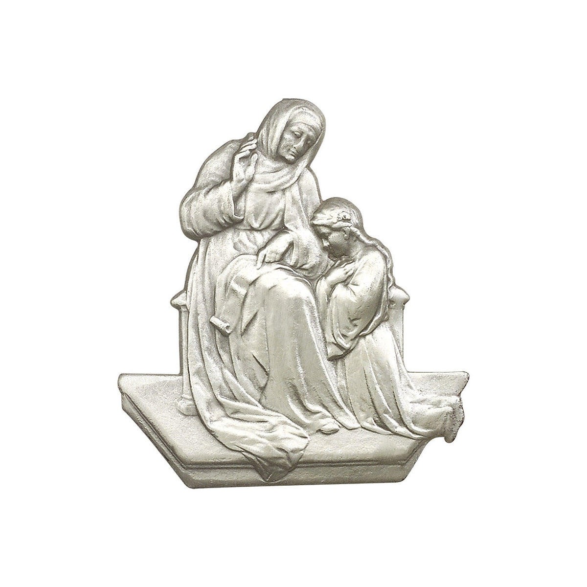 Antique Silver St. Ann Visor Clip - 1061V