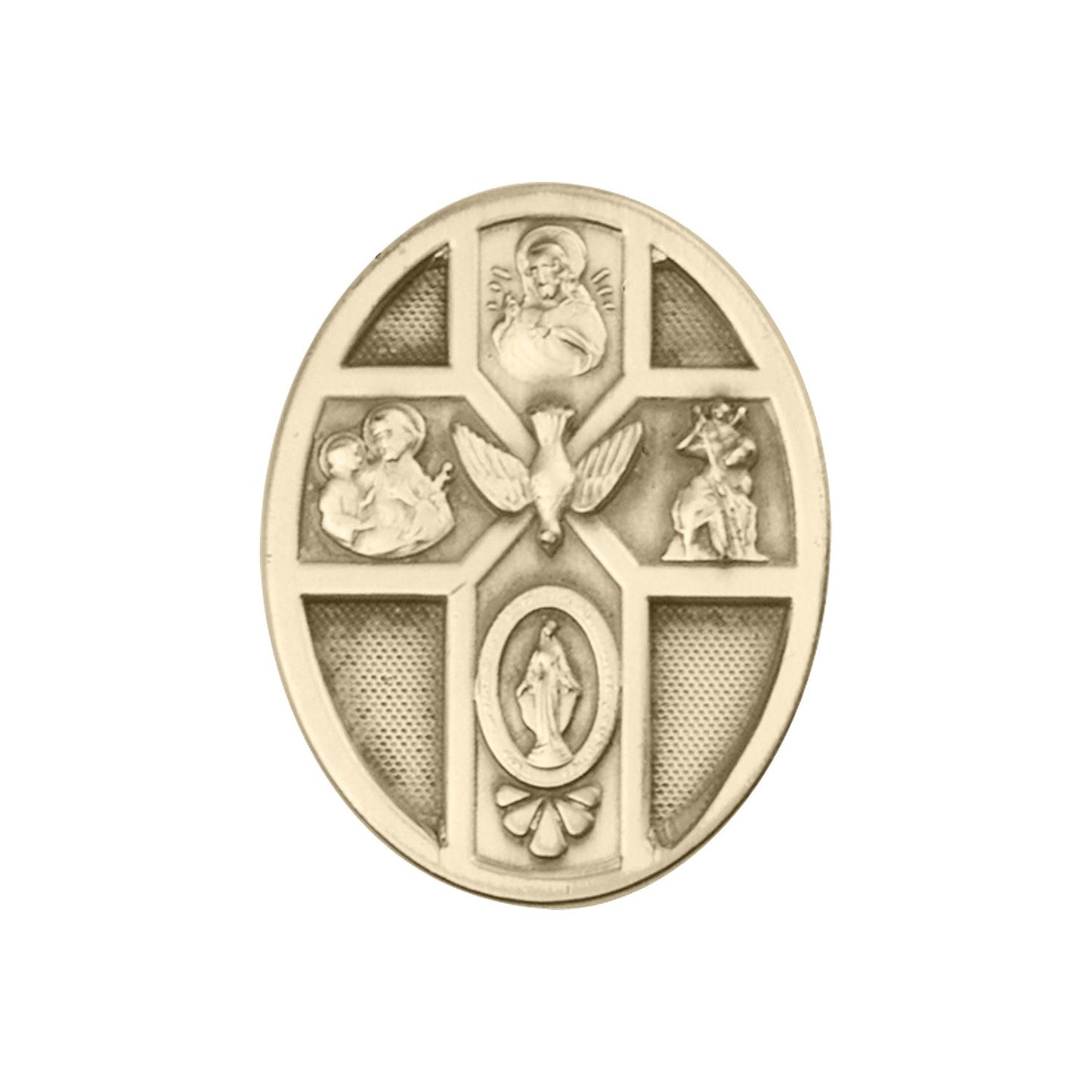 Antique Gold 5-Way / Holy Spirit Visor Clip - 1068VG