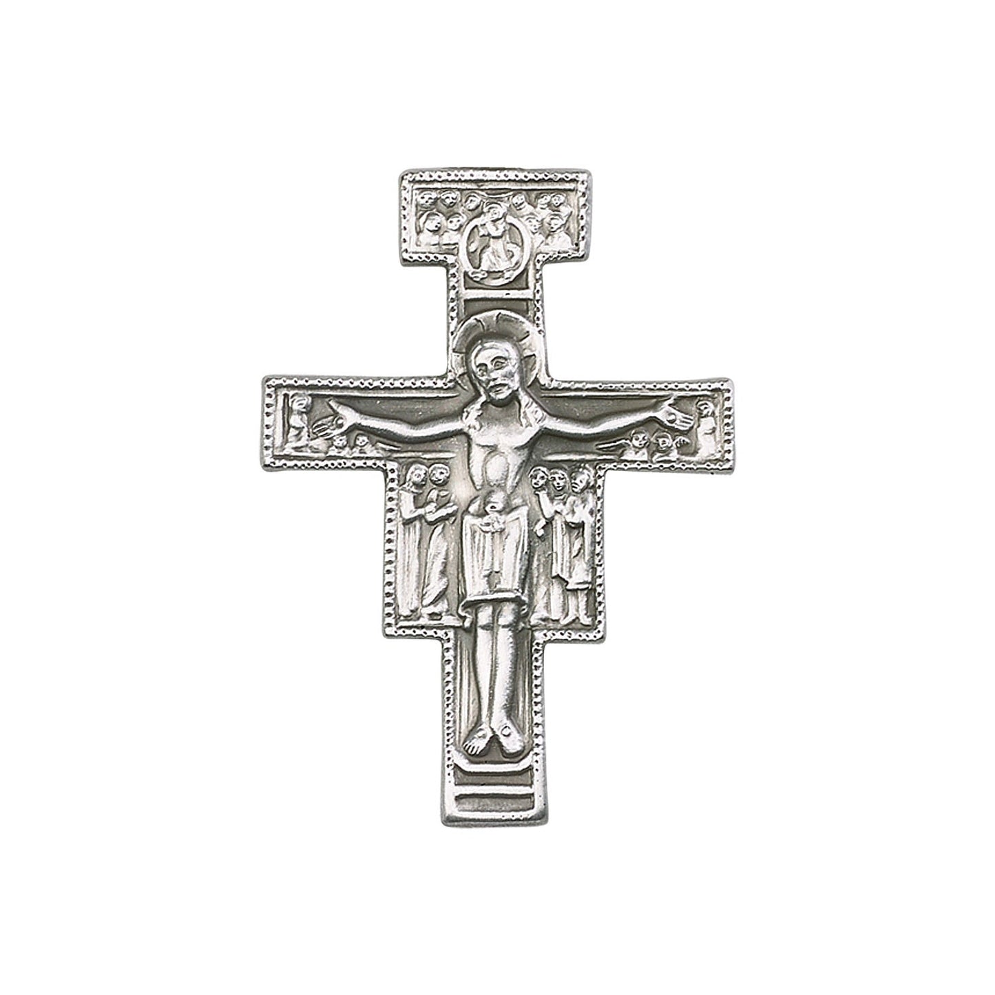 Antique Silver San Damiano Visor Clip - 1070V