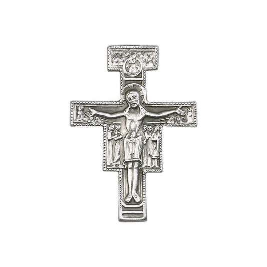 Antique Silver San Damiano Visor Clip - 1070V
