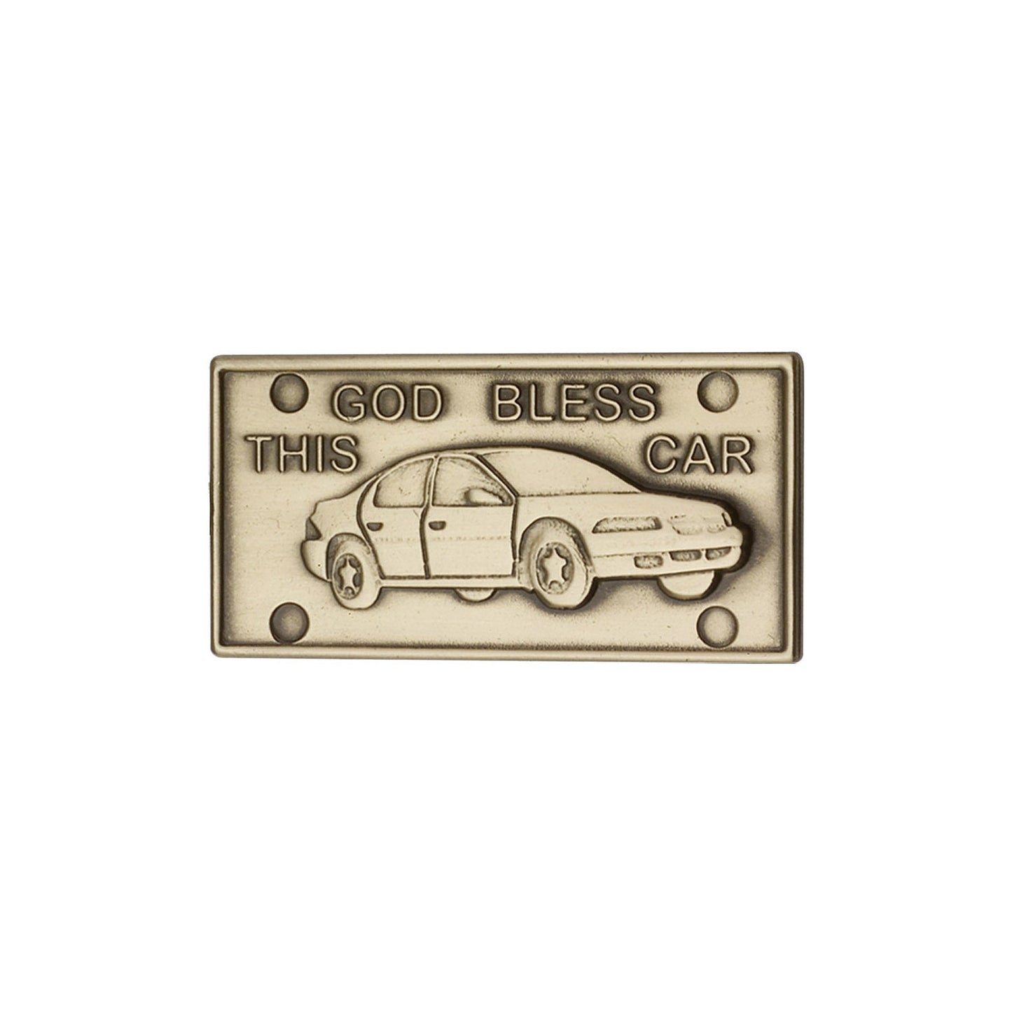 Antique Gold God Bless This Car Visor Clip - 1076VG